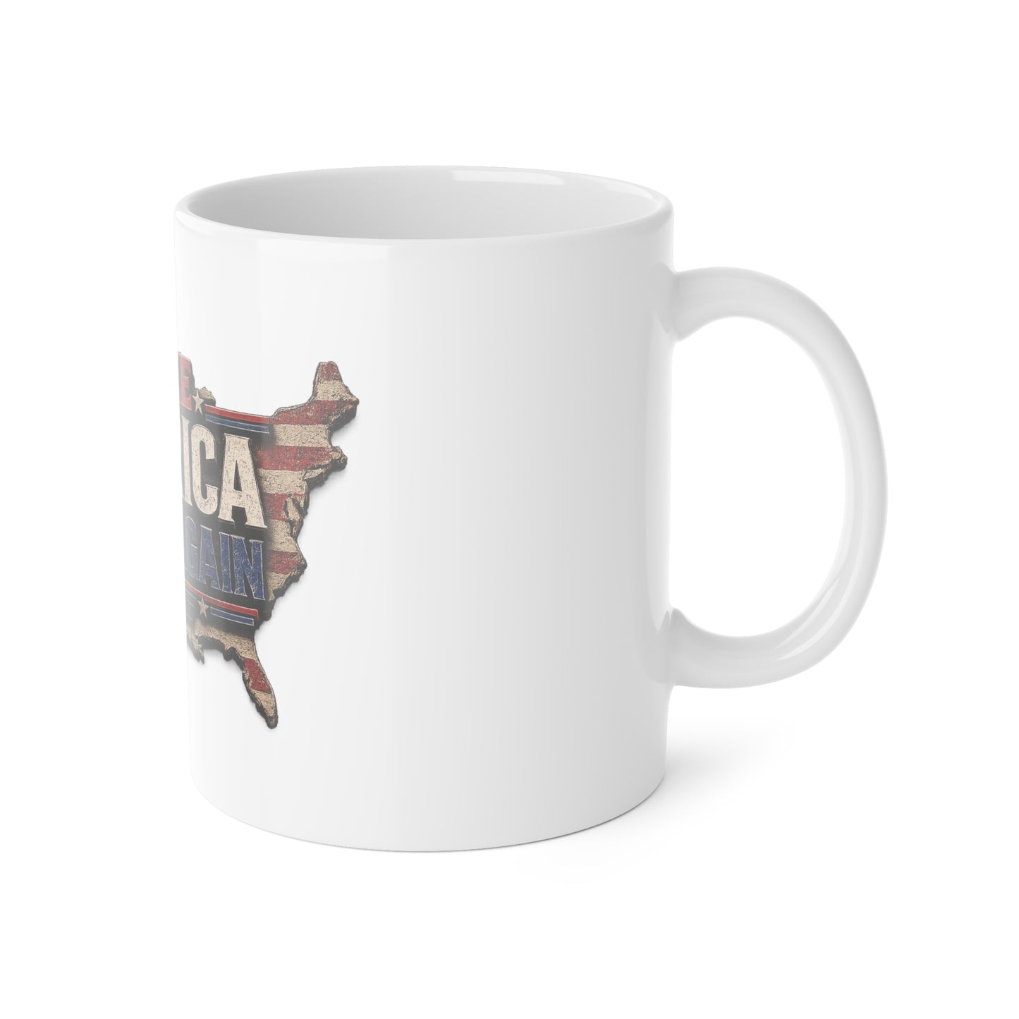 White Ceramic Mug, 11oz MAGA