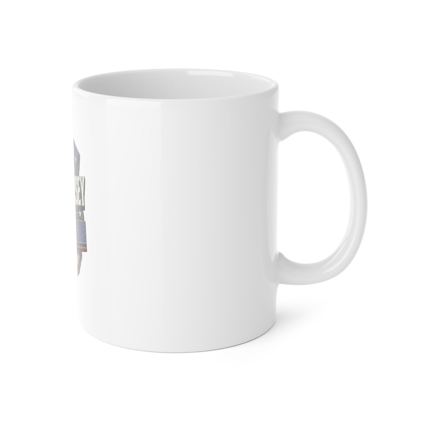 White Ceramic Mug, 11oz NJGA