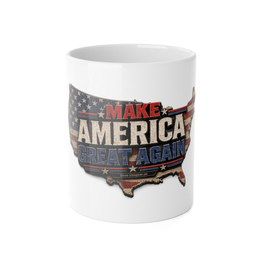 White Ceramic Mug, 11oz MAGA