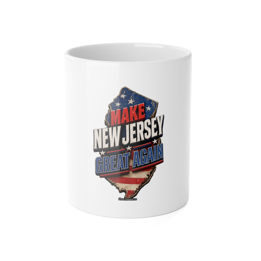 White Ceramic Mug, 11oz NJGA